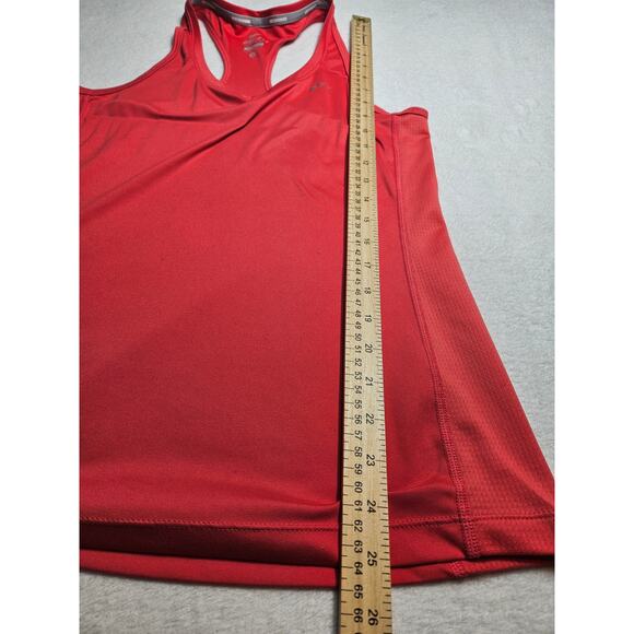 Nike running tank top t-shirt size Medium active yoga Dri-Fit stretch red/pink - Picture 6 of 9